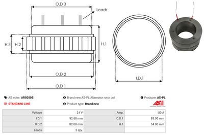 STATOR GENERATOR AS-PL AR5050S 1