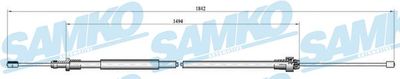 Тросик, cтояночный тормоз SAMKO C0094B для CITROËN BERLINGO