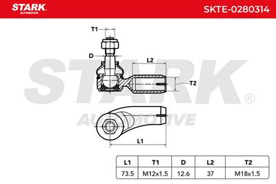 накрайник на напречна кормилна щанга STARK SKTE-0280314