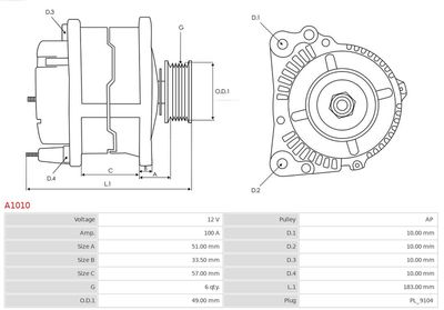 Alternator A1010