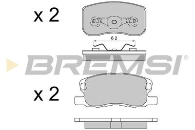 BREMSI BP3578 Тормозные колодки и сигнализаторы  для MITSUBISHI COLT VI (Z3_A, Z2_A) 1.3 LPG