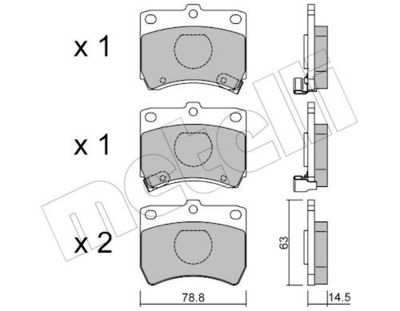 BREMSBELAGSATZ SCHEIBENBREMSE