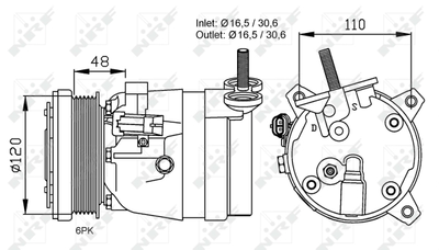 Компрессор, кондиционер WILMINK GROUP WG2159509 для DAEWOO NUBIRA