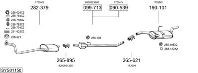 Układ wydechowy BOSAL SYS01150