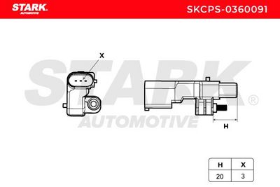 импулсен датчик, колянов вал STARK SKCPS-0360091