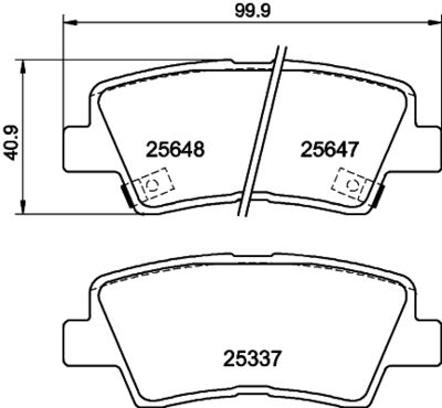 Комплект тормозных колодок, дисковый тормоз HELLA 8DB 355 036-541 для HYUNDAI GRANDEUR