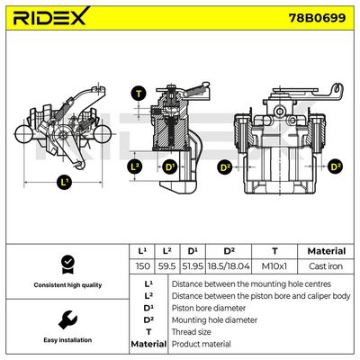 спирачен апарат RIDEX