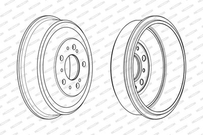 BREMSTROMMEL FERODO FDR329008 2