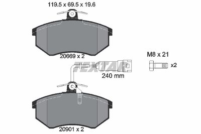 Комплект тормозных колодок, дисковый тормоз TEXTAR 2066922 для CHERY V5