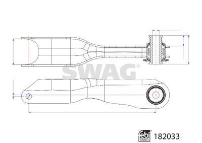 Рычаг независимой подвески колеса, подвеска колеса SWAG 33 10 8489 для LAND ROVER DEFENDER