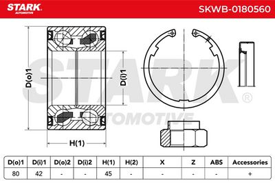 комплект колесен лагер STARK SKWB-0180560