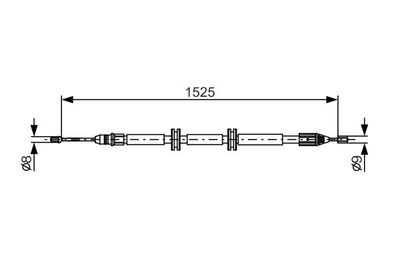 Vajer, parkeringsbroms BOSCH 1 987 482 142