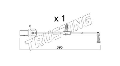 Výstražný kontakt, opotřebení obložení TRUSTING SU.346