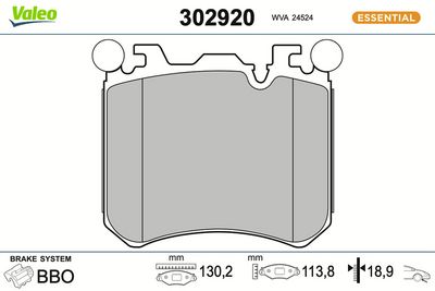BREMSBELAGSATZ SCHEIBENBREMSE