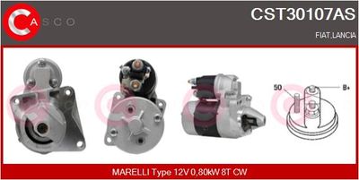 CASCO CST30107AS Стартер  для FIAT PALIO Weekend (178_, 173_, 373_, 374_, 171_) 1.2 (178DYA1A, 178DXS1A)