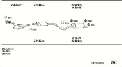 Układ wydechowy WALKER REK055898