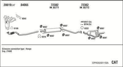 ABGASANLAGE WALKER OPK055911BA