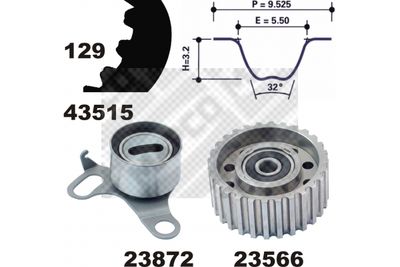 23515 MAPCO Комплект ремня ГРМ