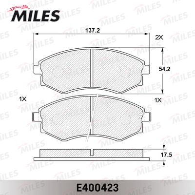 Комплект тормозных колодок, дисковый тормоз MILES E400423 для HAFEI SAIBAO