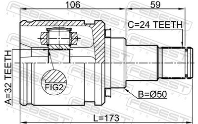 Joint Kit, drive shaft 0111-CDT220LH