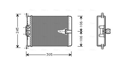AVA QUALITY COOLING Kachelradiateur, interieurverwarming (MS6187)