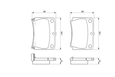 Brake Pad Set, disc brake 0 986 424 711