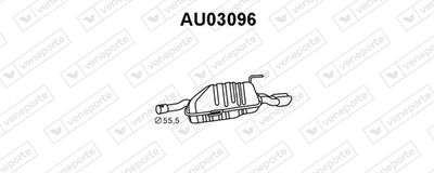 VENEPORTE AU03096 Глушитель выхлопных газов  для AUDI (Ауди)