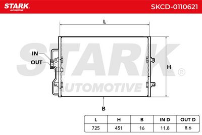 кондензатор, климатизация STARK SKCD-0110621
