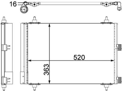 CONDENSATOR CLIMATIZARE MAHLE AC447000P 1