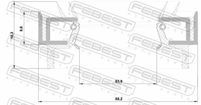 Seal Ring, wheel hub 95SCY-65880918X