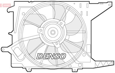 Вентилятор, охлаждение двигателя DENSO DER37003 для DACIA SANDERO