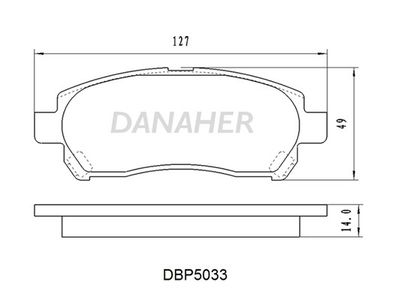 Комплект тормозных колодок, дисковый тормоз DANAHER DBP5033 для TOYOTA RUSH
