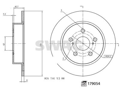 SWAG 33 10 7355 Тормозные диски для TOYOTA C-HR (_X1_) 2.0 Hybrid (MAXH10)