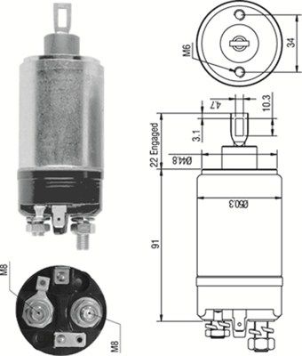 MAGNETI MARELLI Solenoidinis jungiklis, starteris