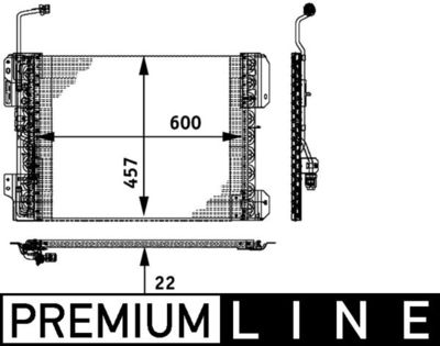 MAHLE Condensor, airconditioning BEHR *** PREMIUM LINE *** (AC 671 000P)