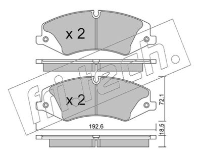 fri.tech. 853.0 Тормозные колодки и сигнализаторы  для LAND ROVER RANGE ROVER III (L322) 3.6 D 4x4