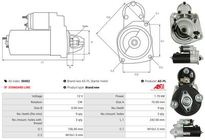 STARTER AS-PL S0452 4