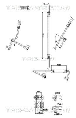 тръбопровод за високо налягане/вакуум, климатизация TRISCAN 9010 81005