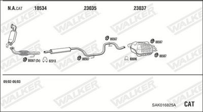 Изпускателна система WALKER SAK016825A