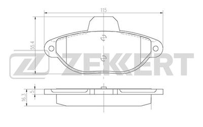 Комплект тормозных колодок, дисковый тормоз ZEKKERT BS-2872 для FIAT CINQUECENTO
