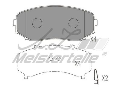комплект спирачно феродо, дискови спирачки A.Z. Meisterteile AZMT-44-022-1585