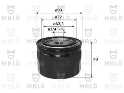 Масляный фильтр AKRON-MALÒ 1510105 для LADA 111