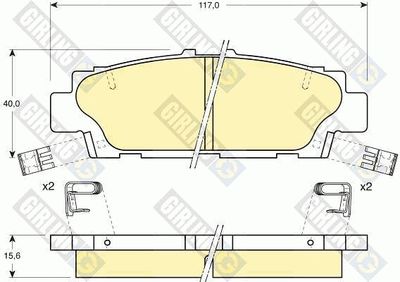 GIRLING 6112579 Тормозные колодки и сигнализаторы  для LEXUS LS (_F1_) 400 (UCF10)