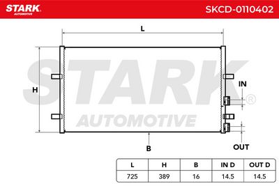 кондензатор, климатизация STARK SKCD-0110402