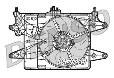 DENSO DER09082 Вентилятор системы охлаждения двигателя  для FIAT DOBLO (Фиат Добло)