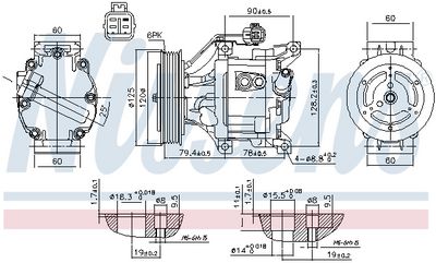 KOMPRESSOR KLIMAANLAGE NISSENS 890323 6