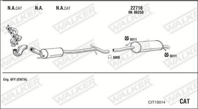 Изпускателна система WALKER CIT19014