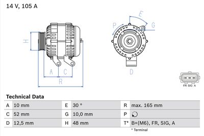 Alternator 0 986 080 440