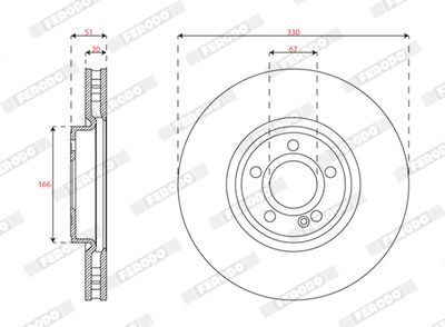 Tarcza hamulcowa FERODO DDF3109C-1