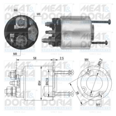 Solenoid, startmotor MEAT & DORIA 46016
